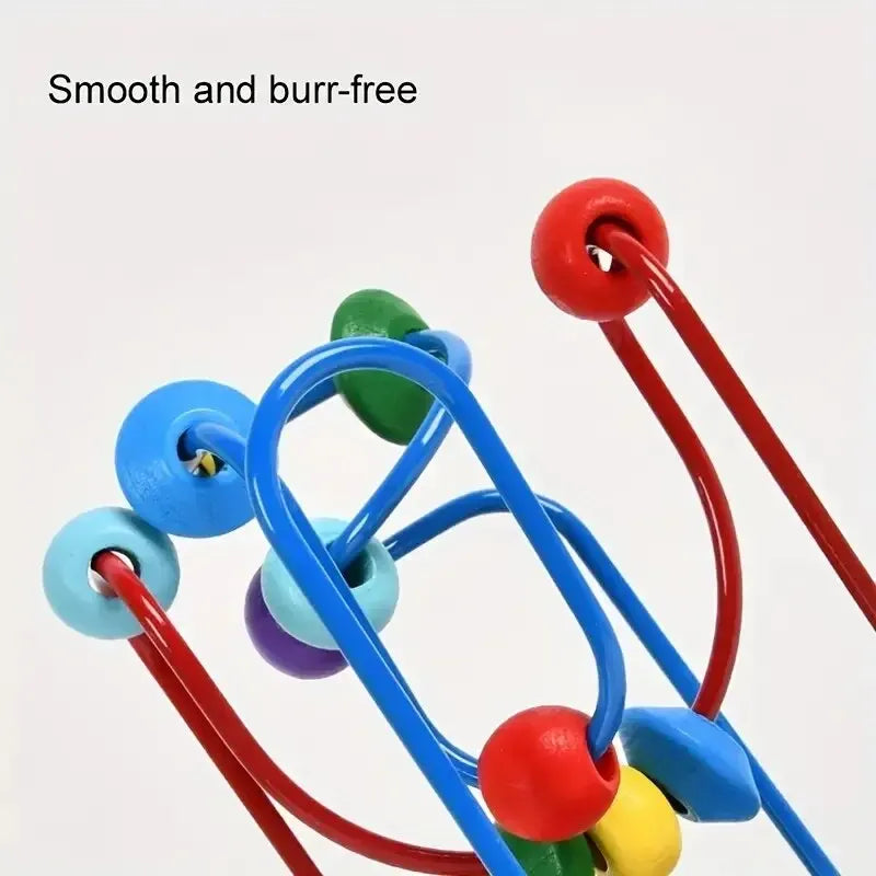 Wooden Bead Maze Roller Coaster Toy