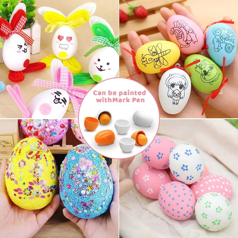 Wooden Egg Pretend Play Set for Kids