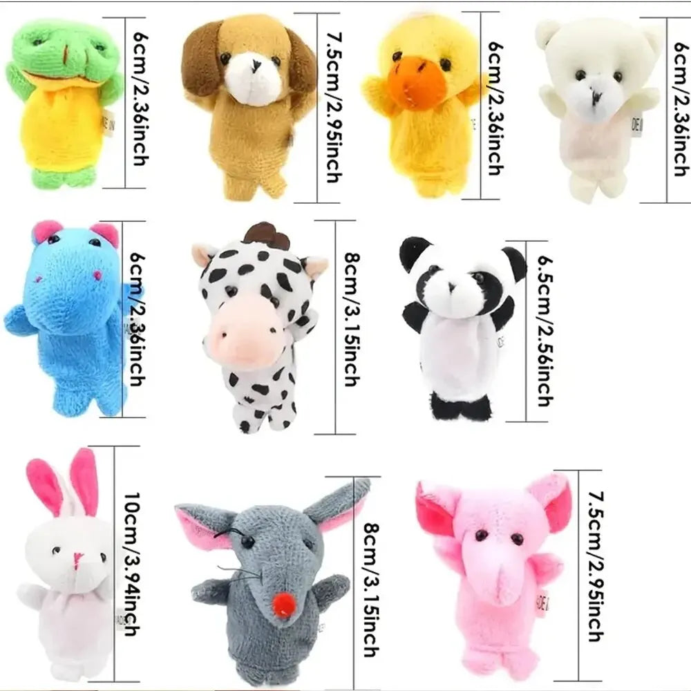 Cartoon Finger Puppet Hand Dolls – Baby Early Education Plush Toys