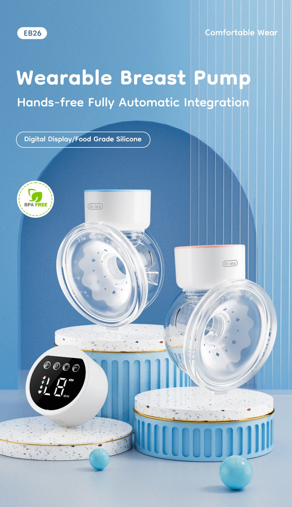 Wearable Electric Breast Pumps 4 Modes 12 Levels