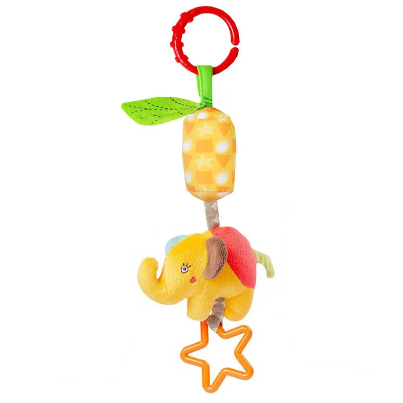 Plush Animal Handbells & Teether Baby Toy