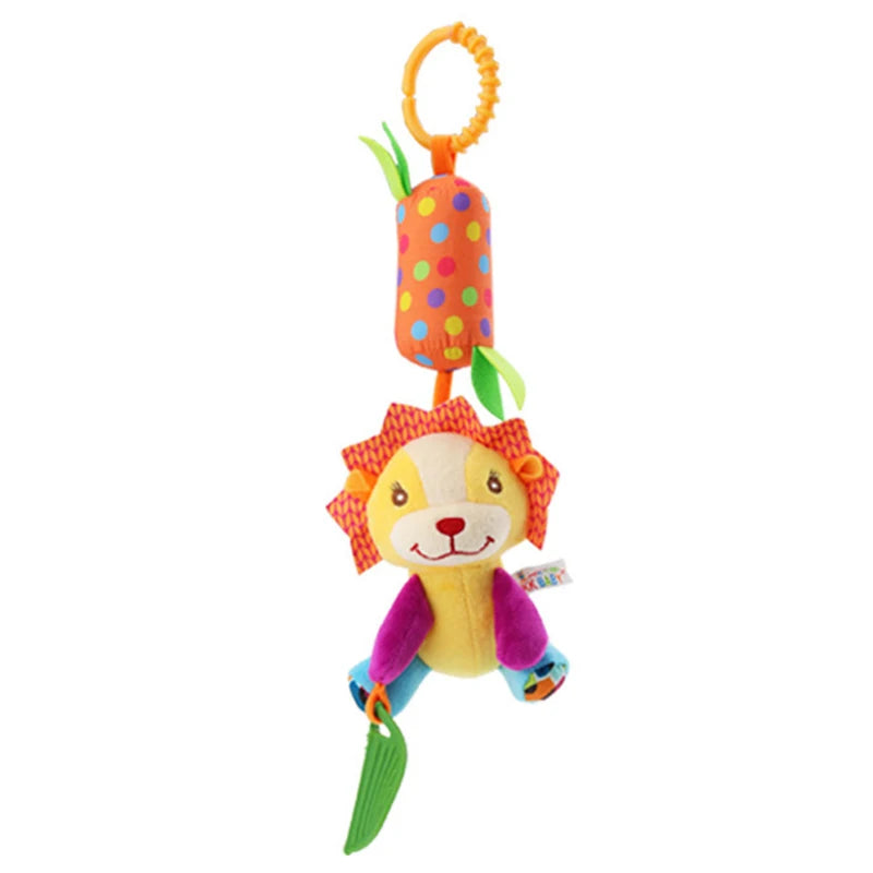 Plush Animal Handbells & Teether Baby Toy