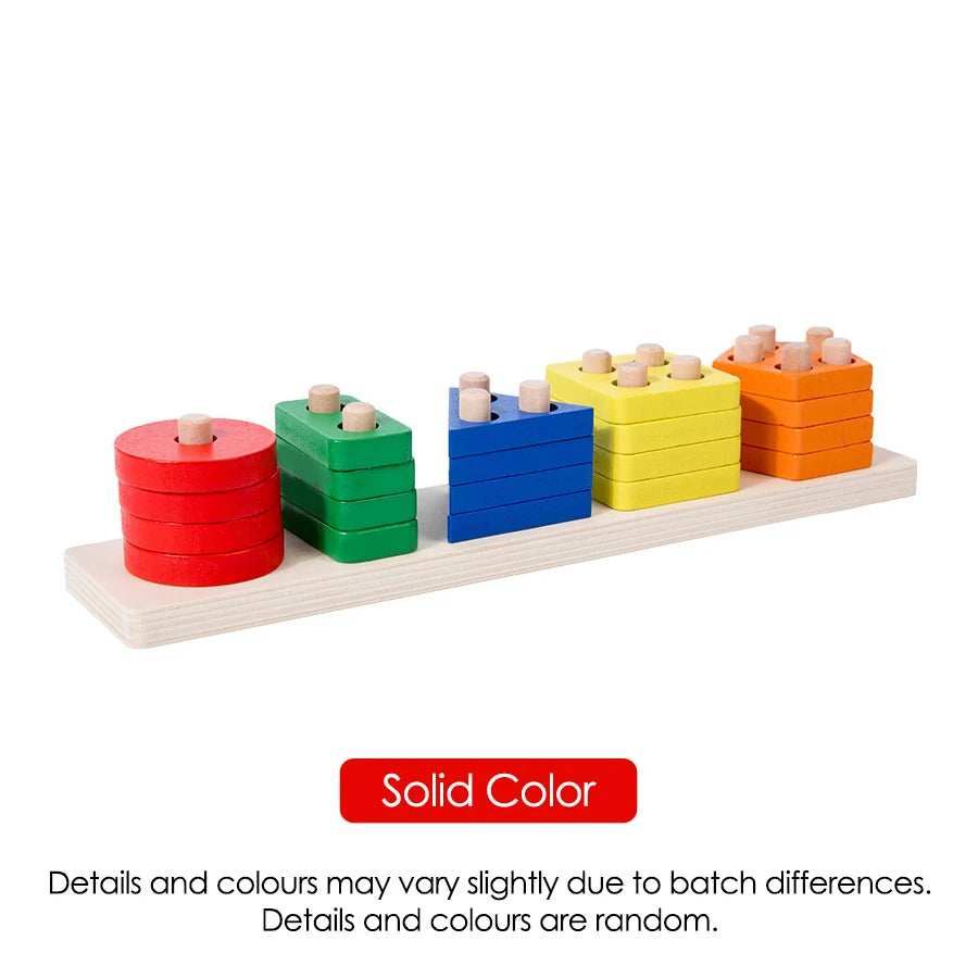 Montessori Wooden Sorting & Stacking Toy