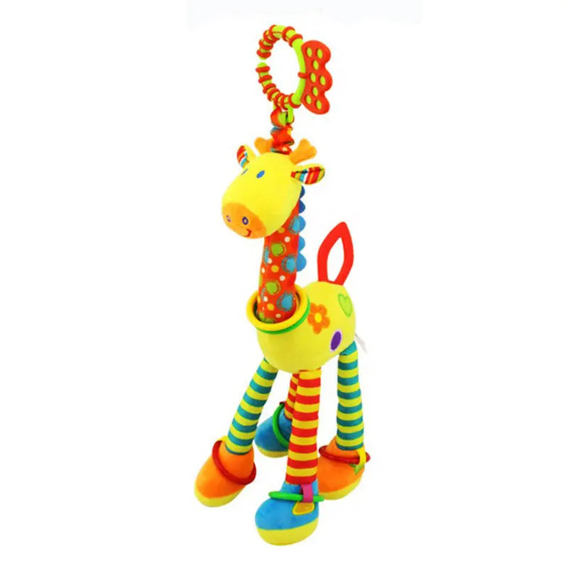 Plush Animal Handbells & Teether Baby Toy