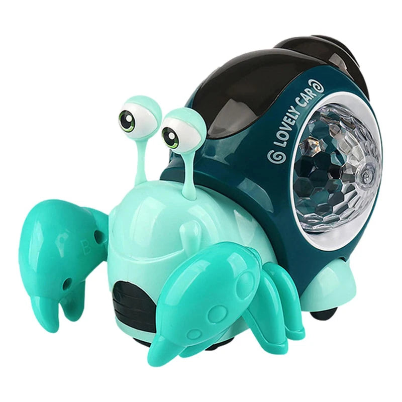 Musical Light-Up Crawling Crab Toy for Babies