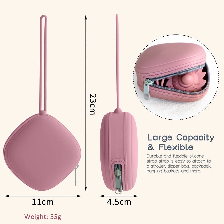 Portable Pacifier Case – Zipper Soother Holder