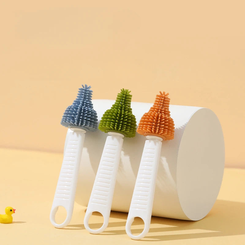 360° Silicone Baby Bottle Brush Set