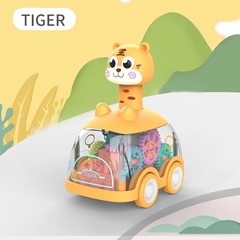 Press Gear Kids’ Pull-Back Animal Car Toy