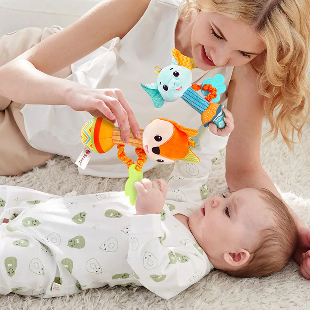 Soft Animal Baby Rattle Toy