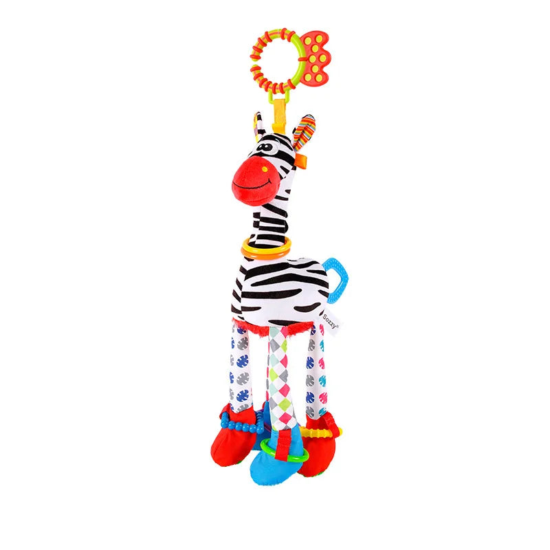 Plush Animal Handbells & Teether Baby Toy