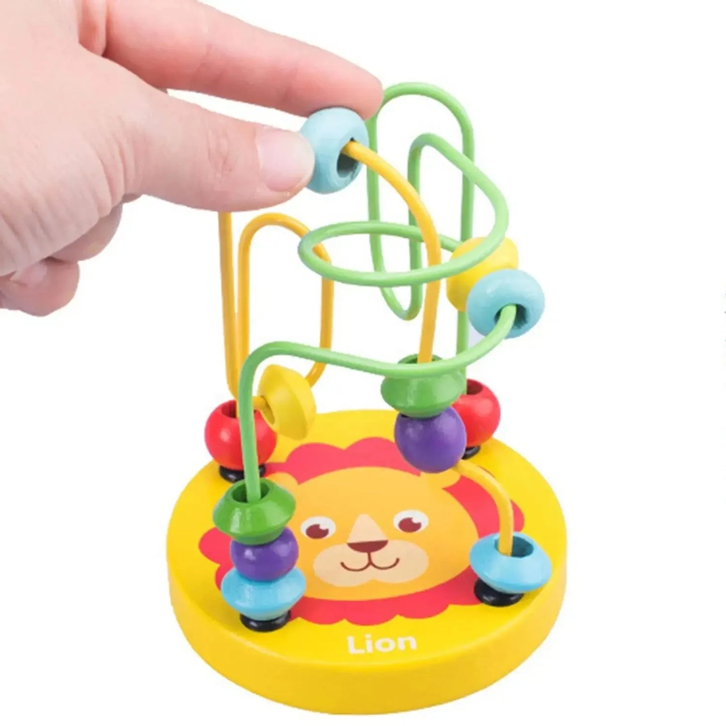 Wooden Bead Maze Roller Coaster Toy