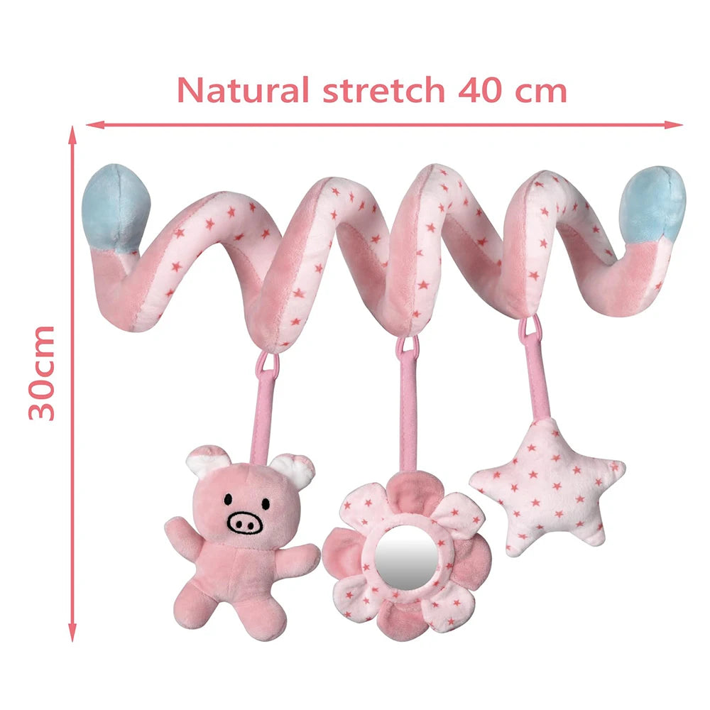 Baby Spiral Hanging Toy with Mirror & Rattles