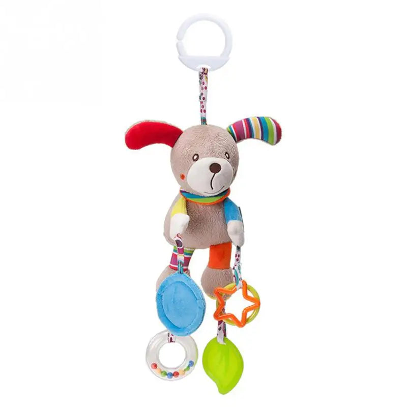 Plush Animal Handbells & Teether Baby Toy