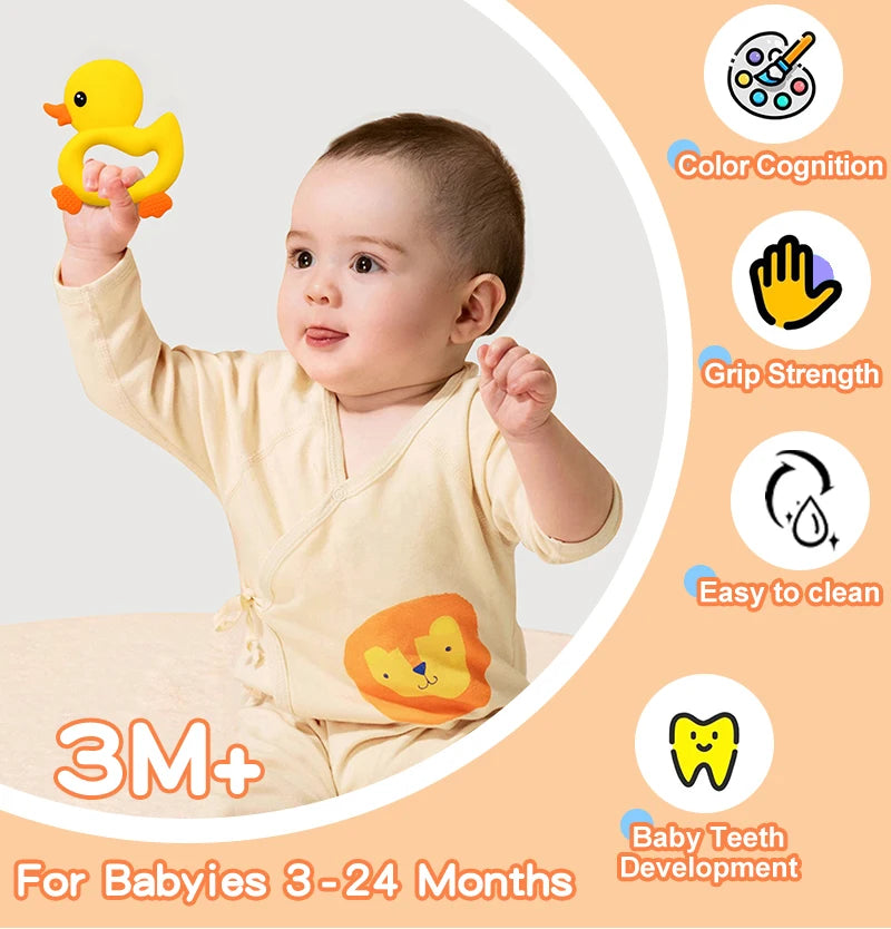 Baby Teething Toy – Silicone Duck