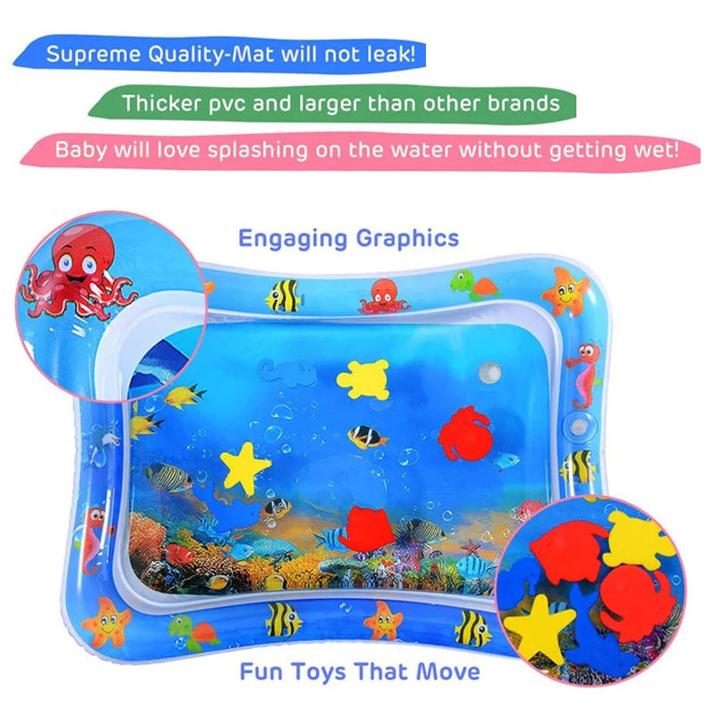 Baby Inflatable Water Play Mat – Tummy Time Activity Toy