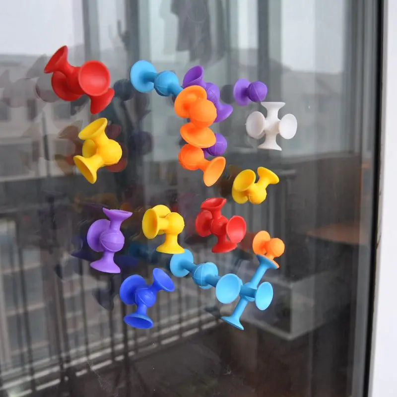 Suction Cup Darts & Building Blocks Fidget Toy Set