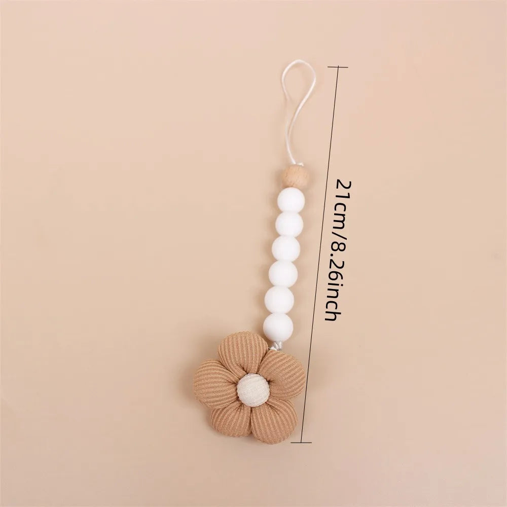 BPA-Free Flower Pacifier Holder for Newborns
