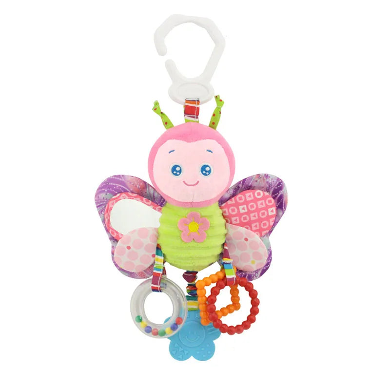 Plush Animal Handbells & Teether Baby Toy