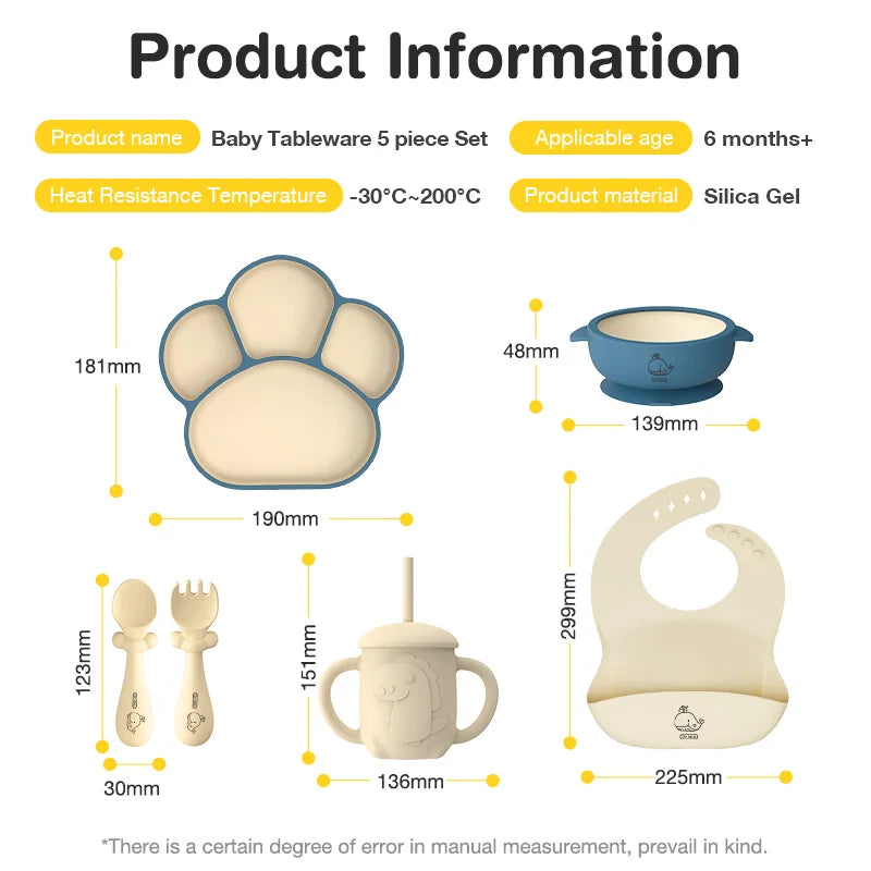 Kids Silicone Tableware Set – Baby Dinnerware