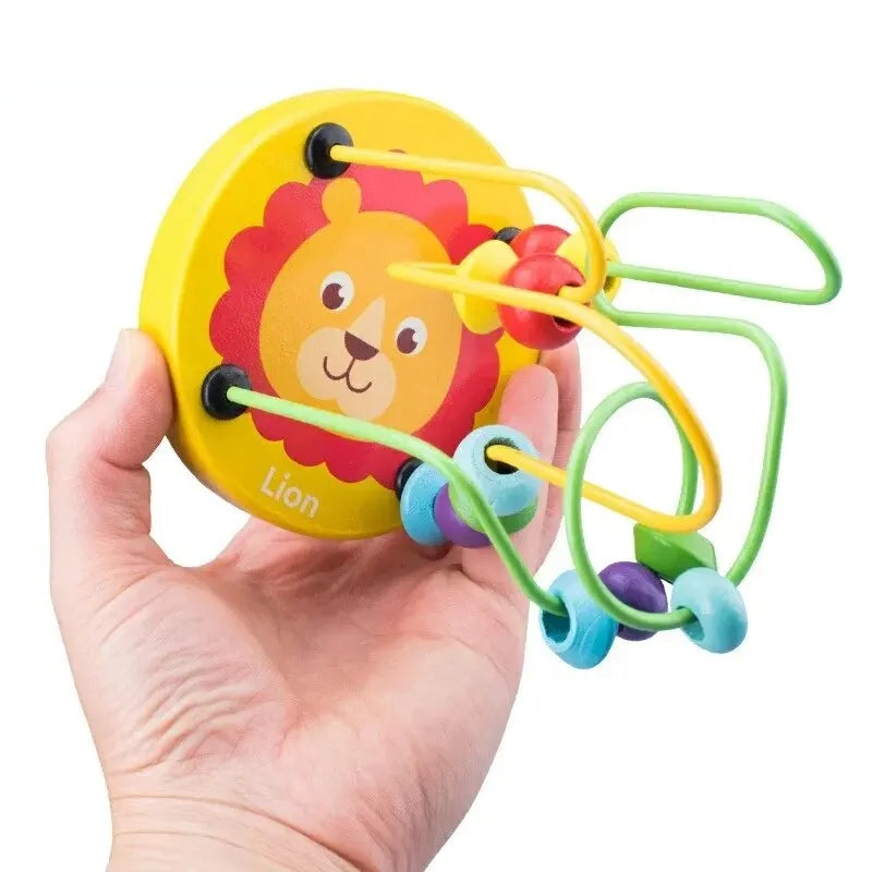 Wooden Bead Maze Roller Coaster Toy