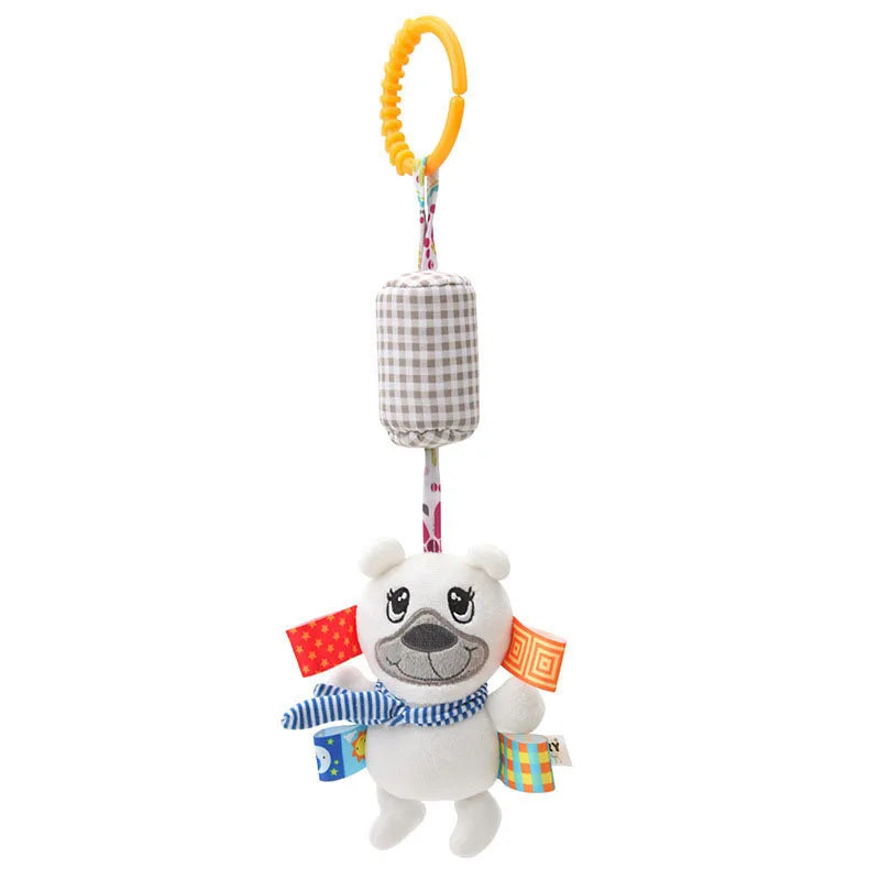 Plush Animal Handbells & Teether Baby Toy