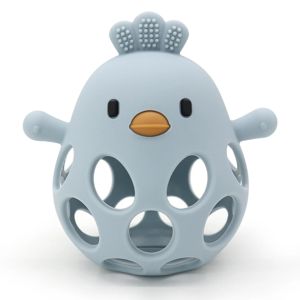 Cartoon Chick Baby Teether Gloves