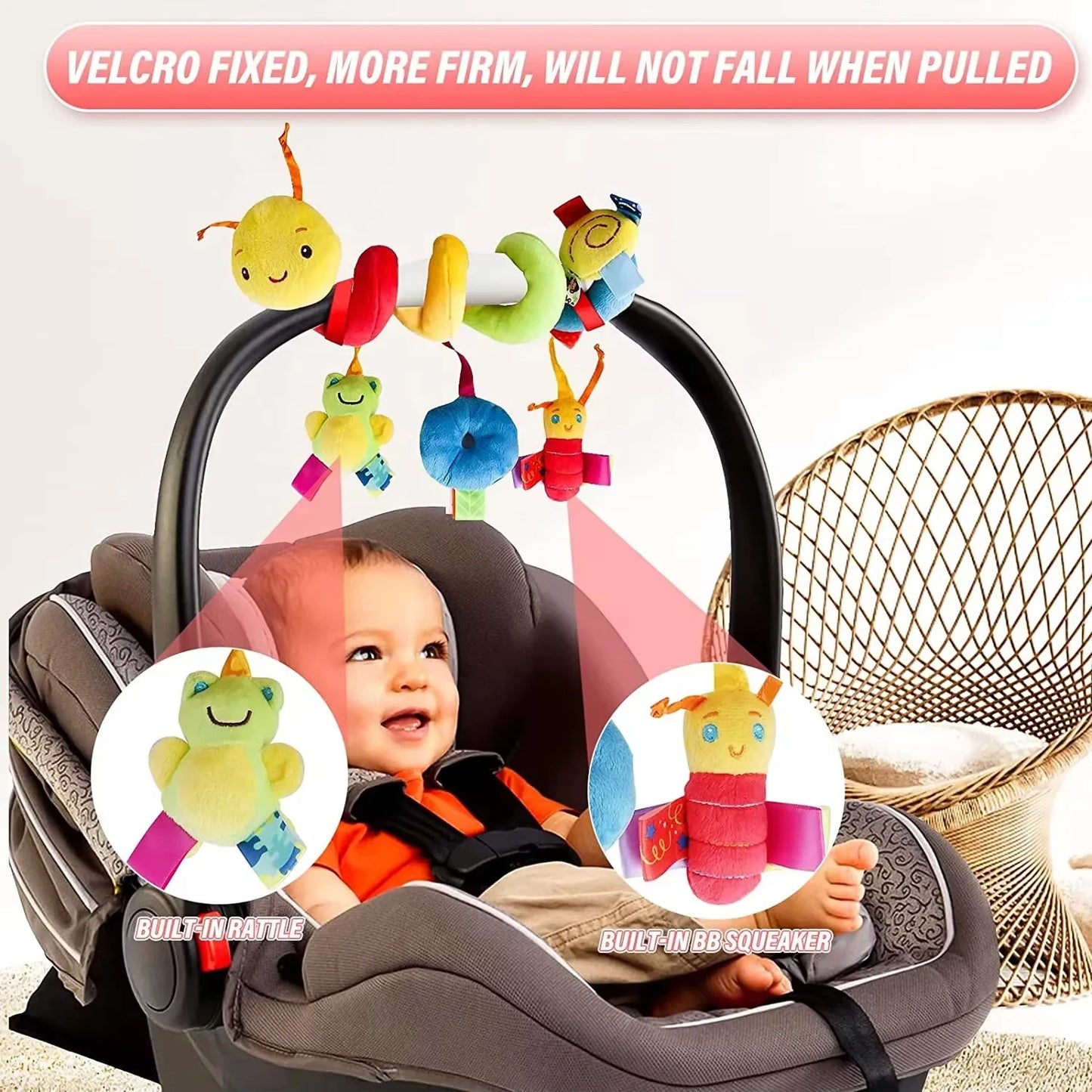 Baby Crib & Stroller Spiral Hanging Toy