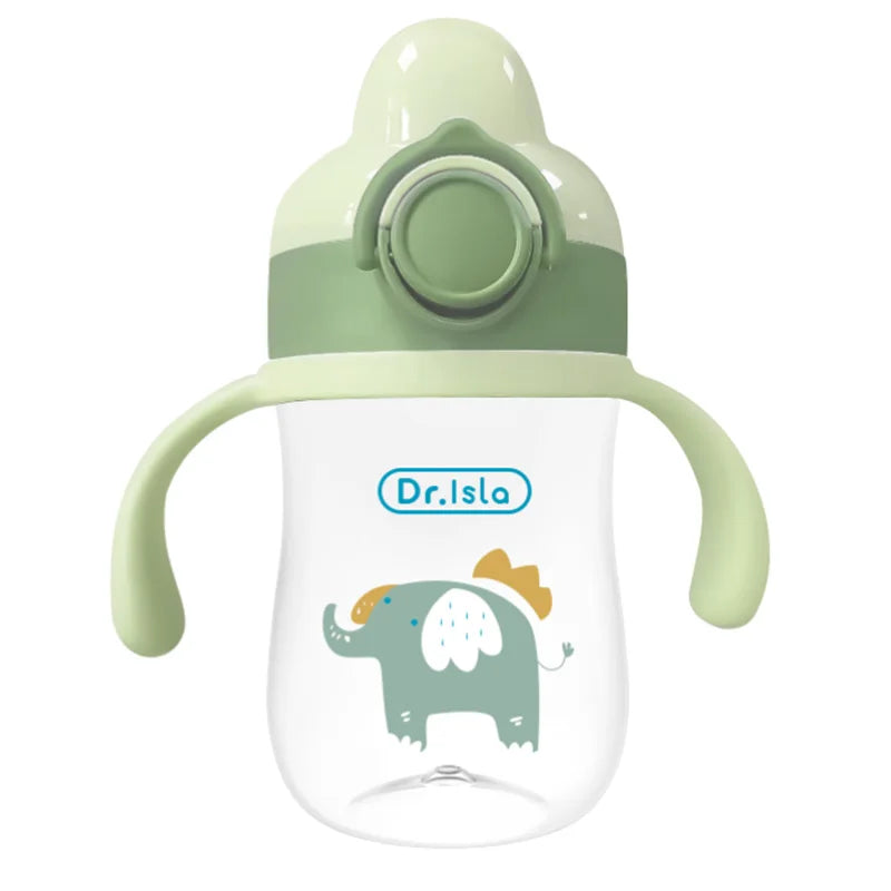 Baby Bottle with Straw & Handle