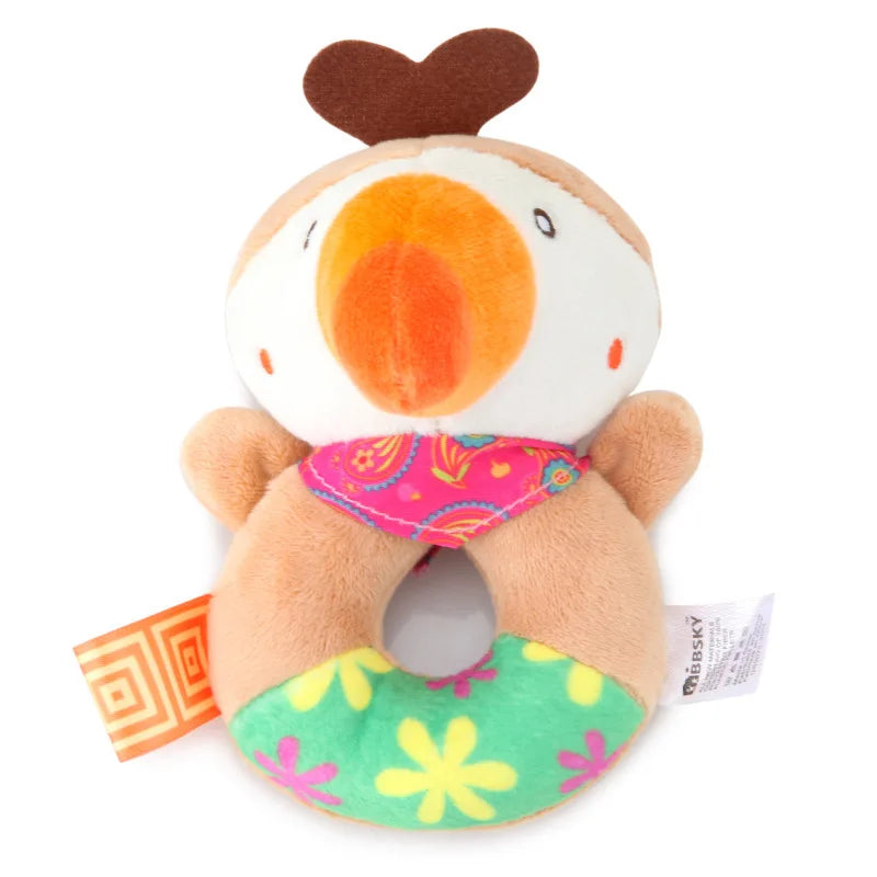 Baby Plush Animal Rattle Toy for Newborn