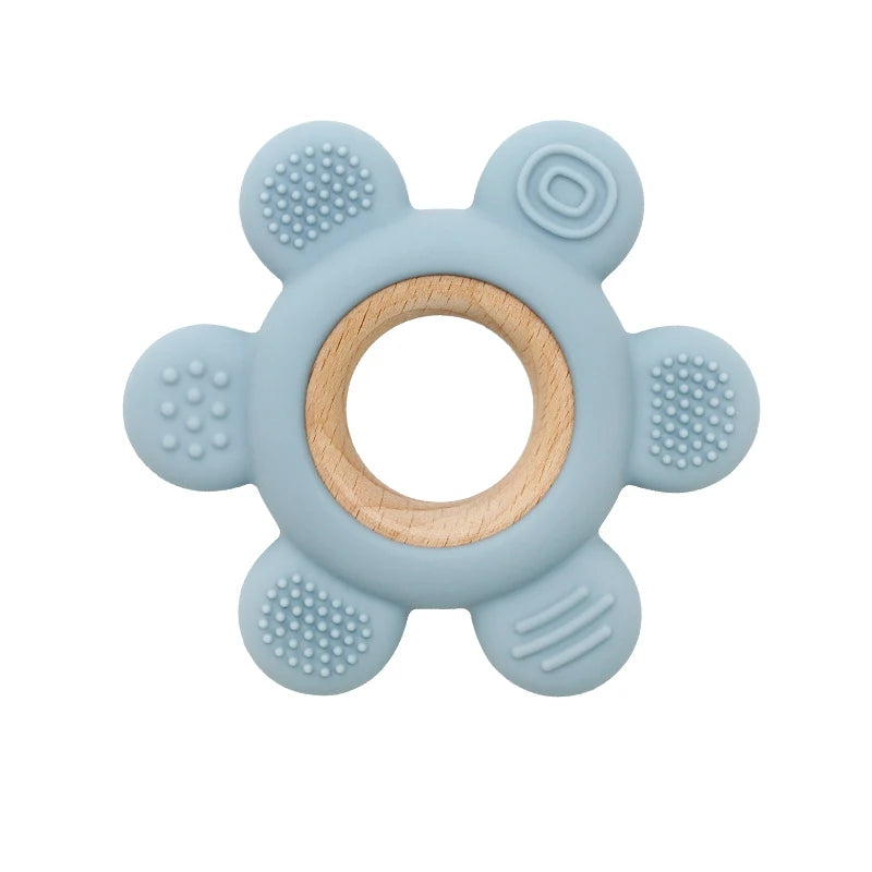 Silicone Baby Teether & Rattle Toy