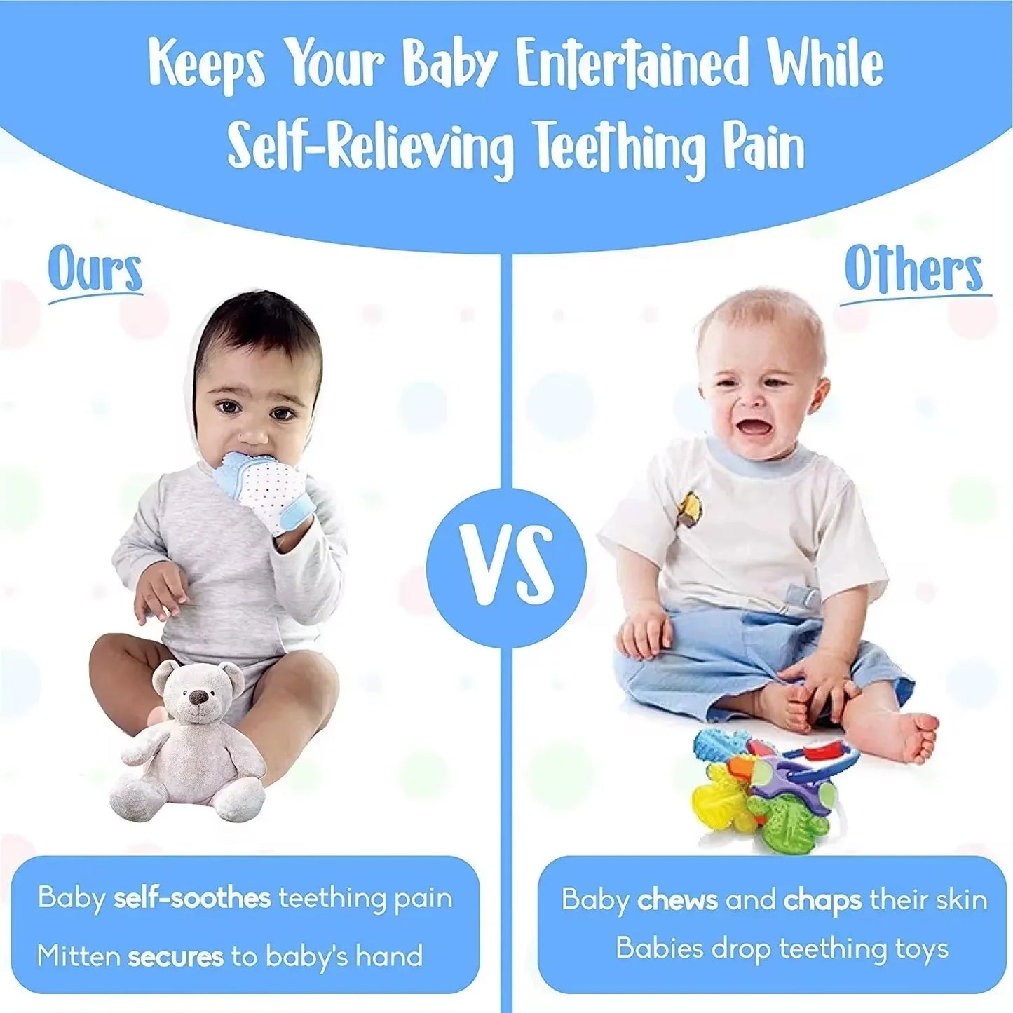 Newborn Teething Mittens – Soft Silicone Soother