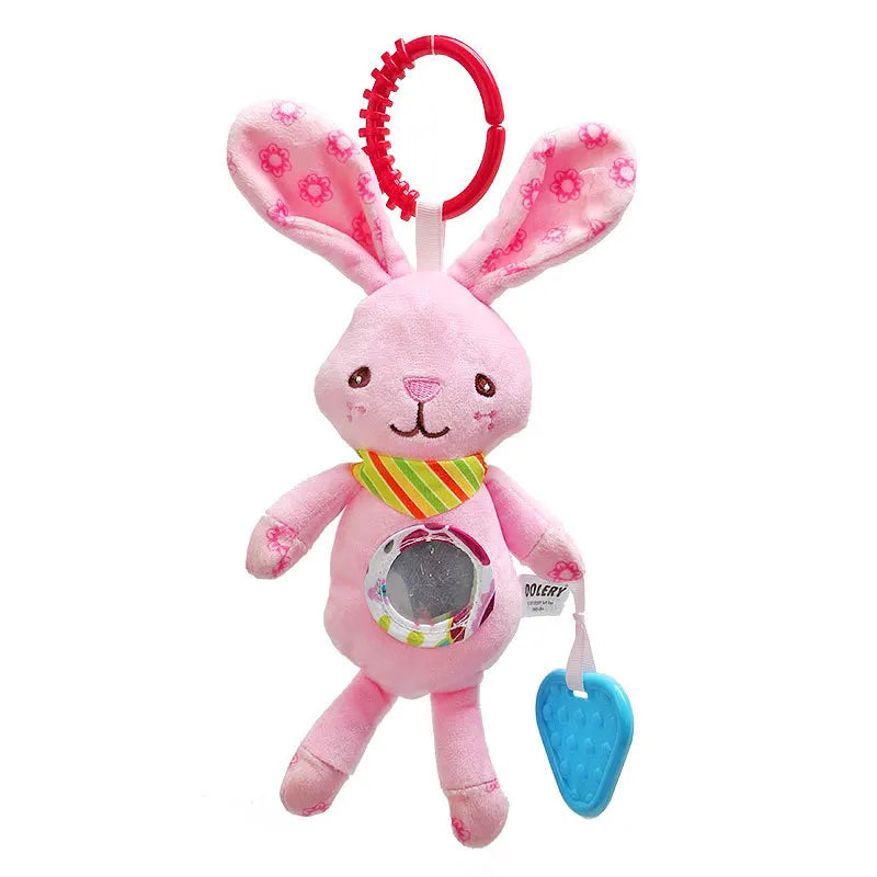 Plush Animal Handbells & Teether Baby Toy