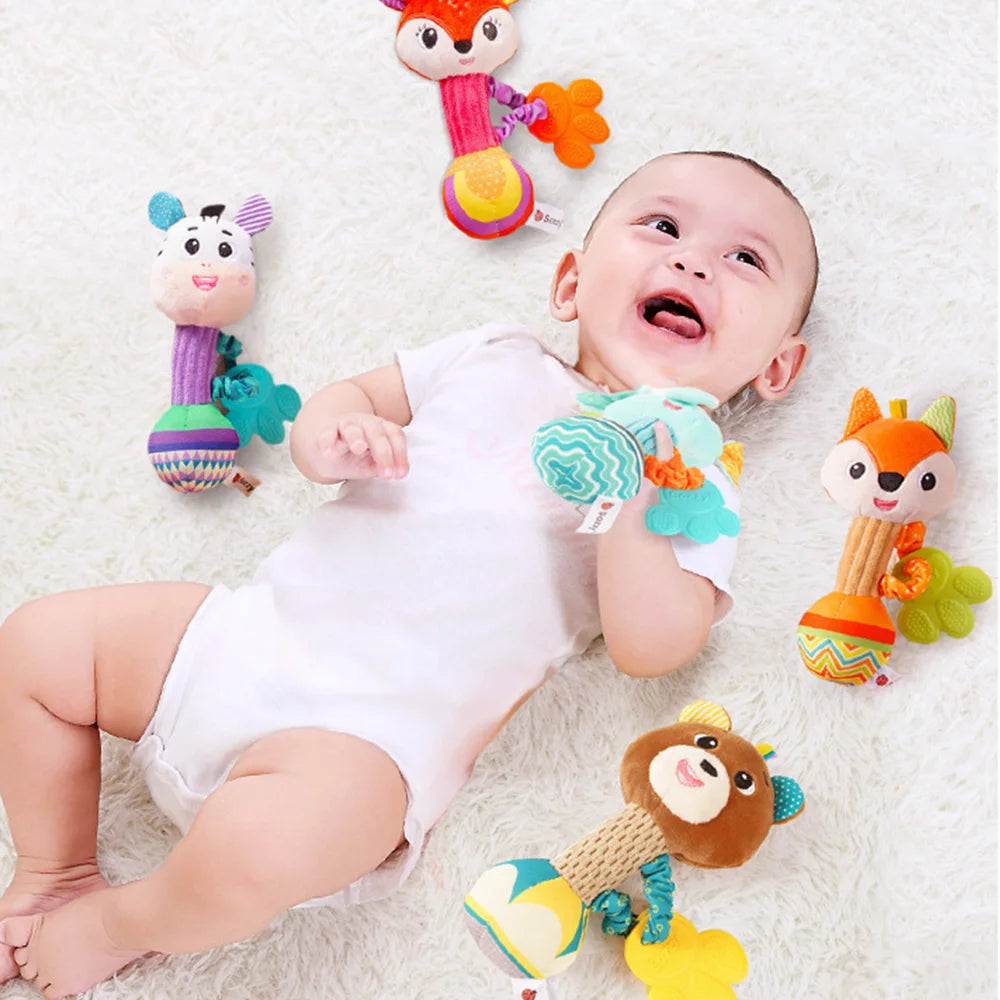 Soft Animal Baby Rattle Toy