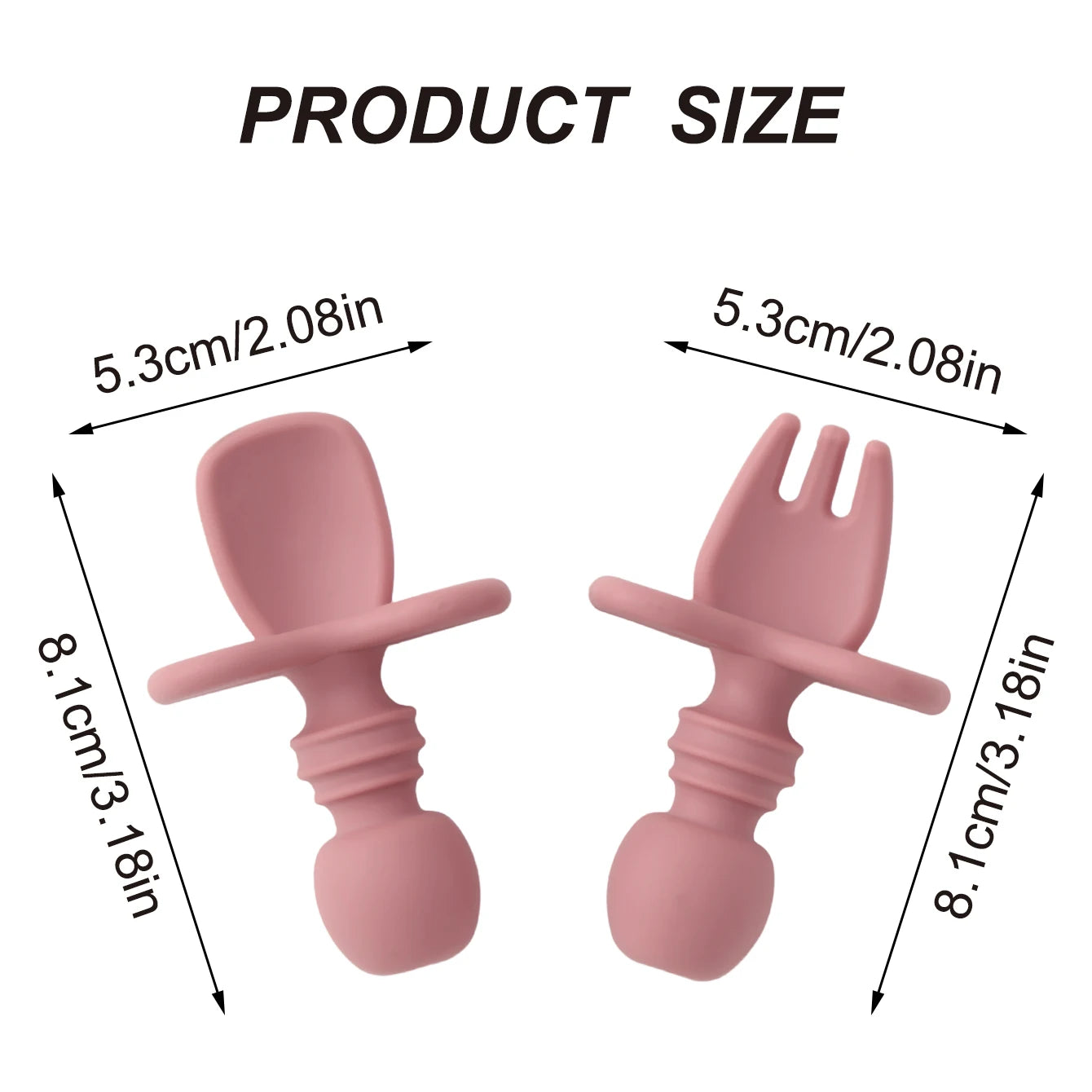 Soft Silicone Fork & Spoon for Babies