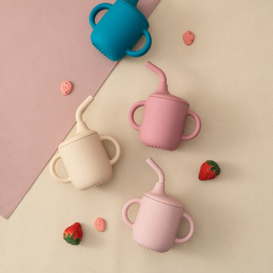 Baby Drinking Cup Portable Straw