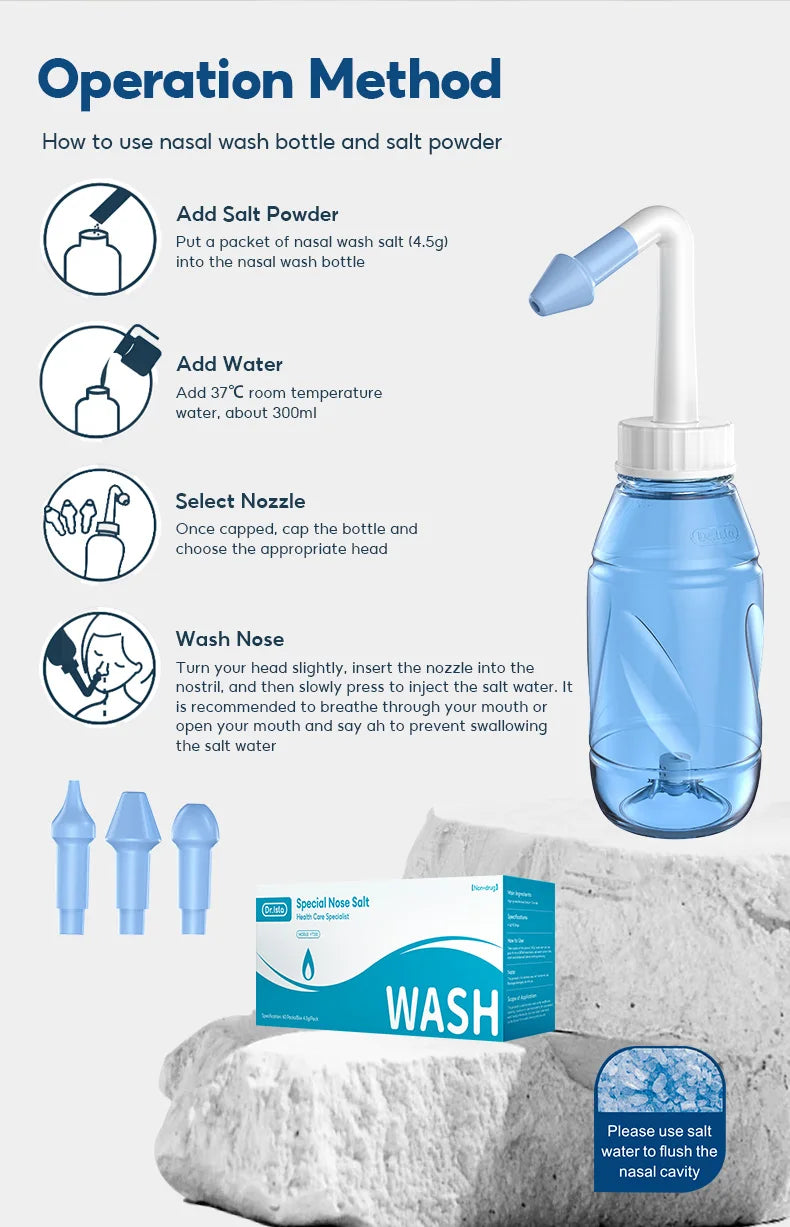 Nasal Rinse Cleanser for Adults and Children