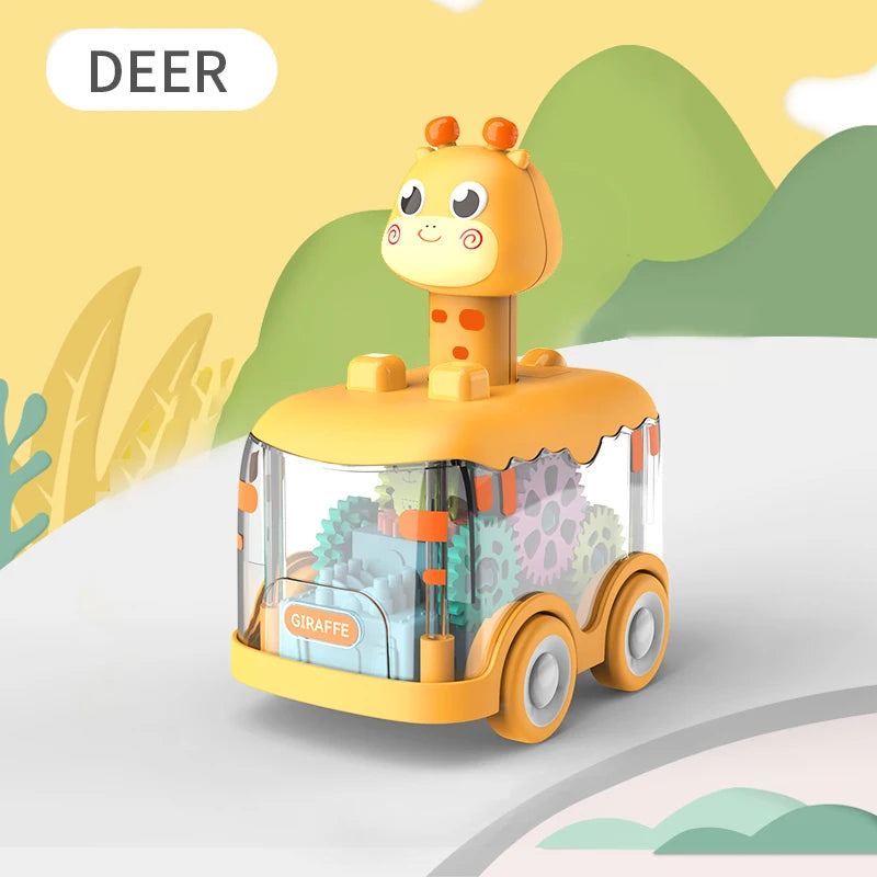 Press Gear Kids’ Pull-Back Animal Car Toy