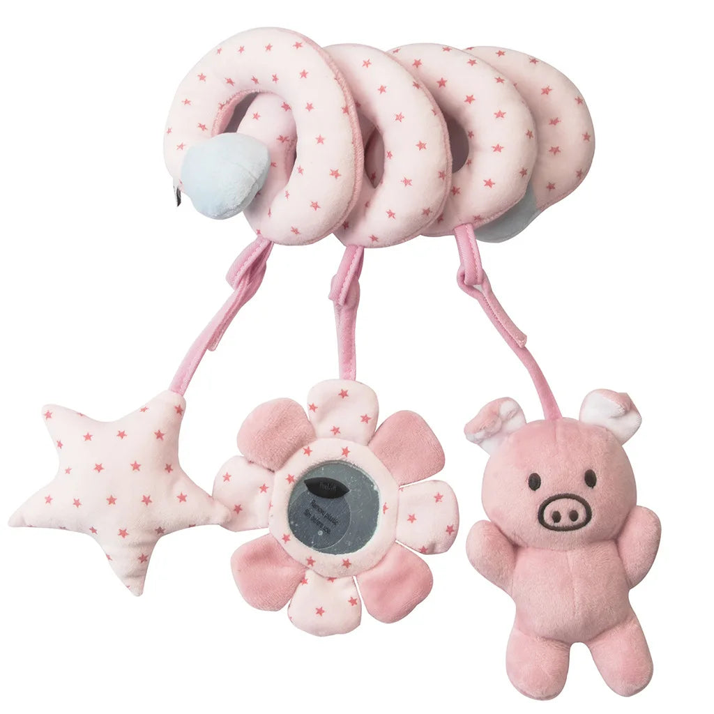 Baby Spiral Hanging Toy with Mirror & Rattles