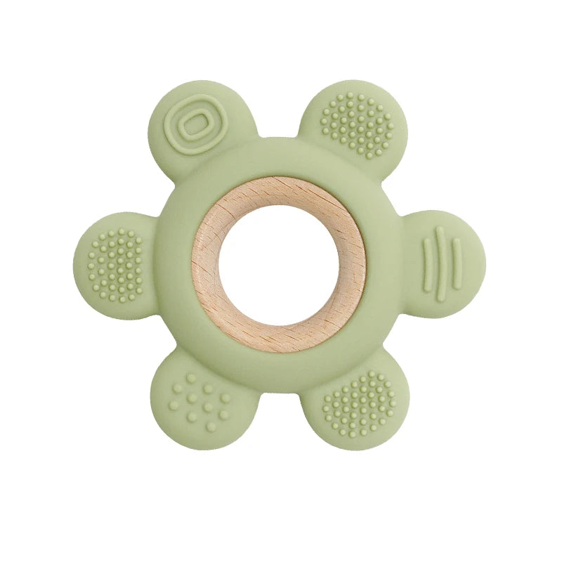 Silicone Baby Teether & Rattle Toy