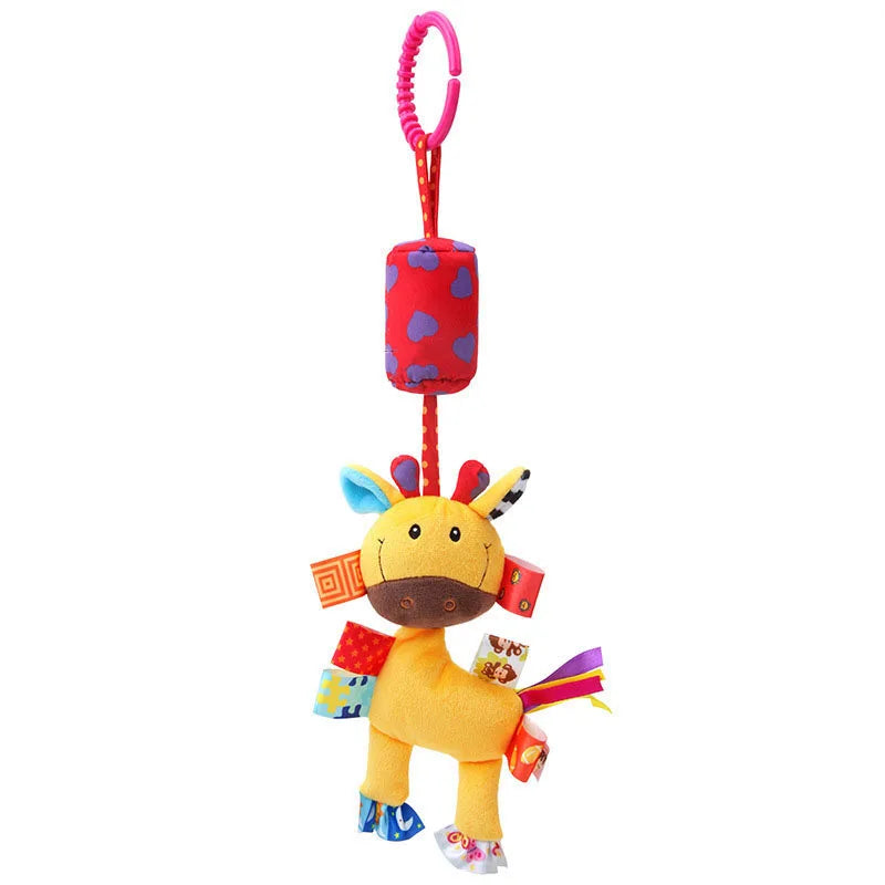Plush Animal Handbells & Teether Baby Toy
