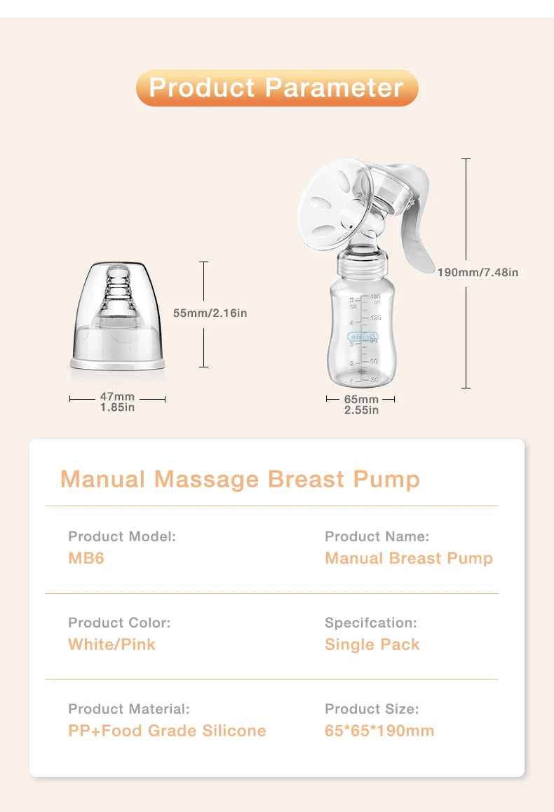 Breast Pump Manual Suction Milk Pump