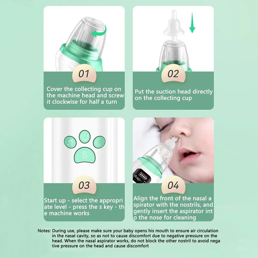 Child Nose Cleaner – Silicone & Electric