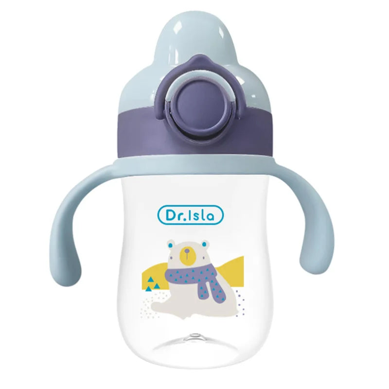Baby Bottle with Straw & Handle
