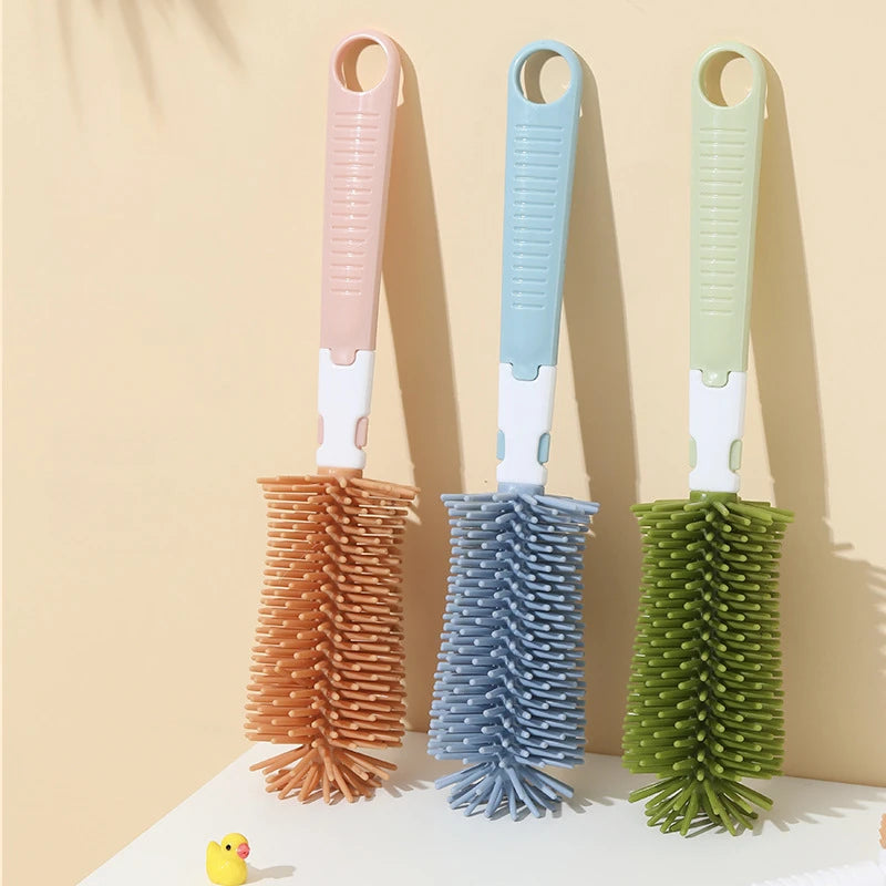 360° Silicone Baby Bottle Brush Set