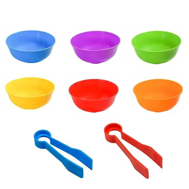 Rainbow Pom Pom Sorting Set