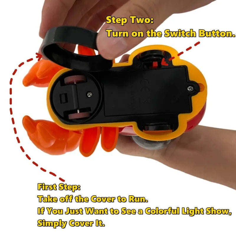 Musical Light-Up Crawling Crab Toy for Babies