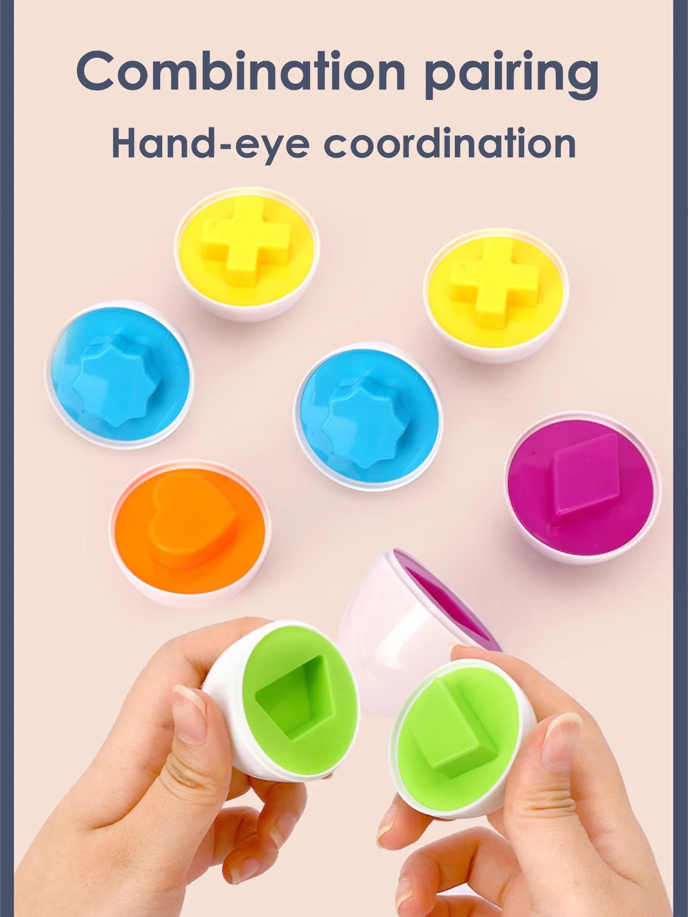 Baby Smart Eggs Montessori Educational Shape & Color Matching Toy