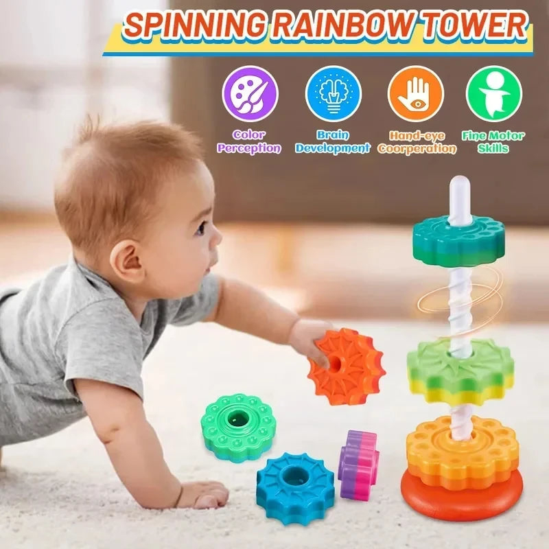 Educational Rainbow Gear Tower
