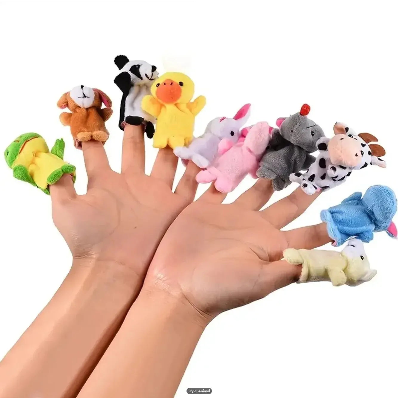 Cartoon Finger Puppet Hand Dolls – Baby Early Education Plush Toys
