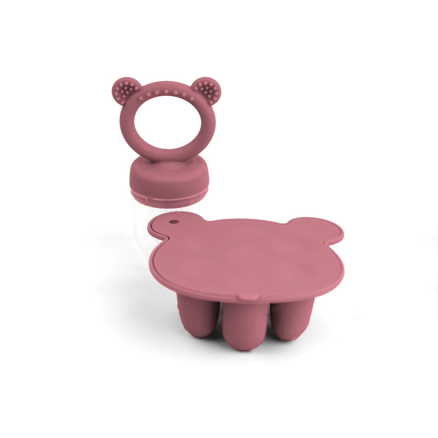 Bear Fruit Feeder & Silicone Freezer Tray Set